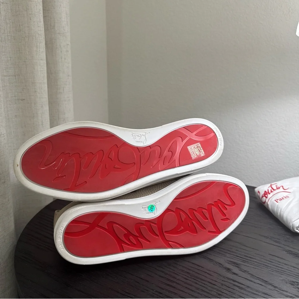 Christian Louboutin F.A.V Fique A Vontade Sneaker Tan 42 - Picture 10 of 10